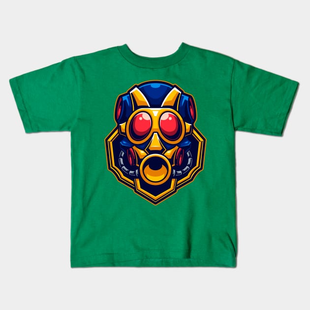 Robot Mask Kids T-Shirt by mightyfire